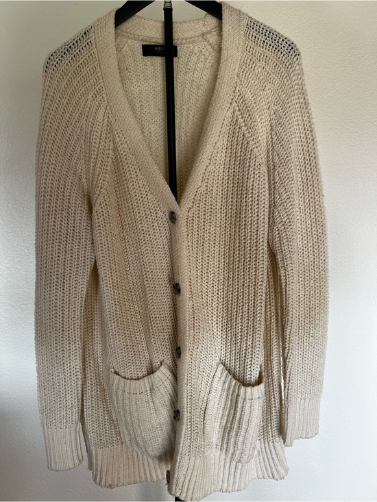 Able Sweaters - Able Cream Open-Knit Button Cardigan